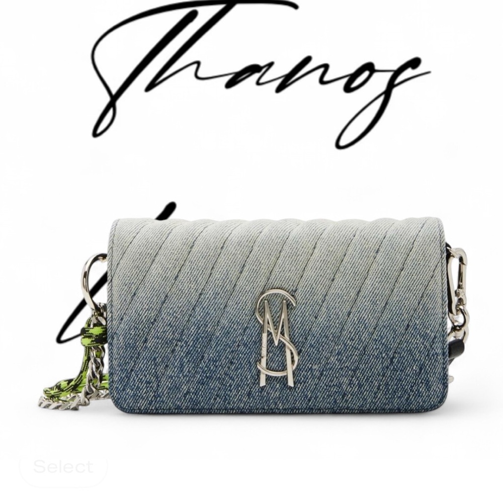 Steve Madden Quilted Denim wallet on chain